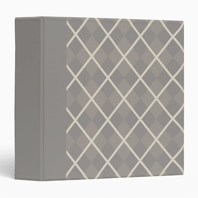 Jacquard gris Organisateur Classeur Cadeau (Devant/Côté)