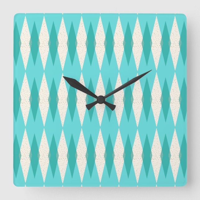 Jacquard moderne Carré moderne Horloge murale (Recto)