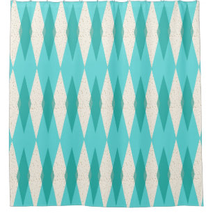 Jacquard moderne moyen siècle rideau de douche