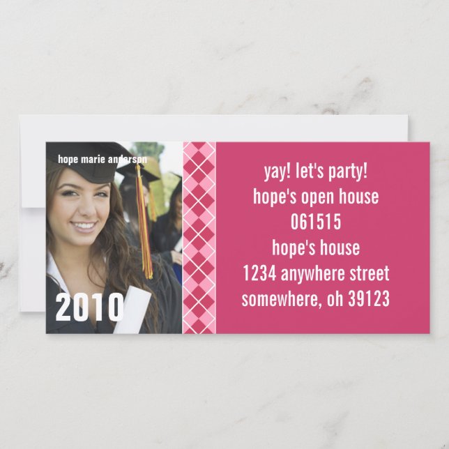 Jacquard Photos Senior 2010 Graduation Invitation (Devant)