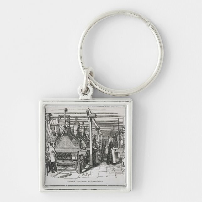 Jacquard Power Looms (engraving) Keychain (Front)