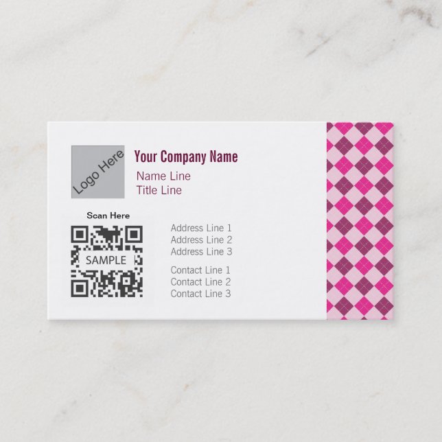 Jacquard rose générique de modèle de carte de (Devant)