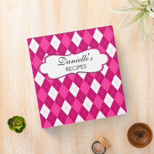Jacquard rose Personnalisé Classeur de 1,5 pouces