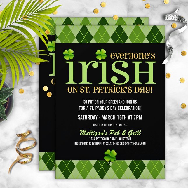 Jacquard St. Patricks Day Party Invitations (Créateur téléchargé)