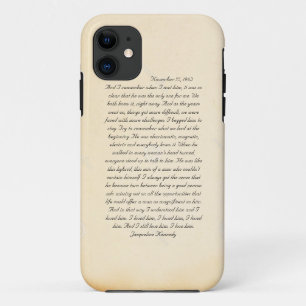 Jacqueline Kennedy's letter to John F. Kennedy iPhone 11 Case