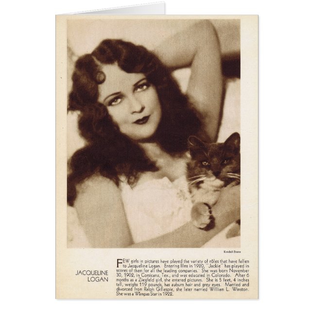 Jacqueline Logan 1931 vintage portrait (Front)