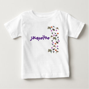 Jacqueline, Name With Australian Wildlife, Baby T-Shirt