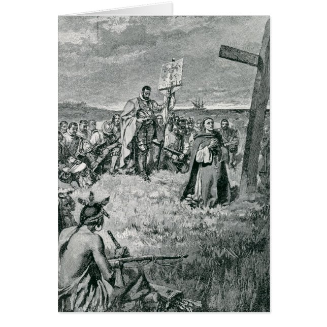 Jacques Cartier installant une croix chez Gaspé (Devant)