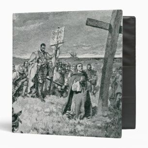 Jacques Cartier Setting up a Cross at Gaspe Binder