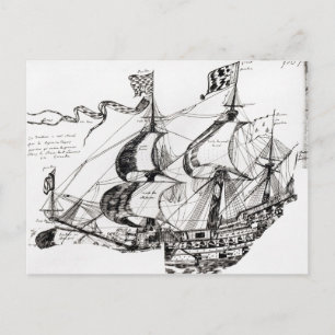 Jacques Cartier's ship, 'Rarete Indes Postcard