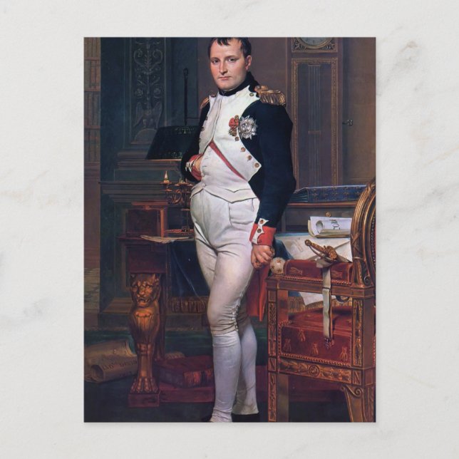 Jacques David- Napoleon Bonaparte in his Study Postcard (Front)
