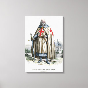 Jacques de Molay - Knight Templar Canvas Print