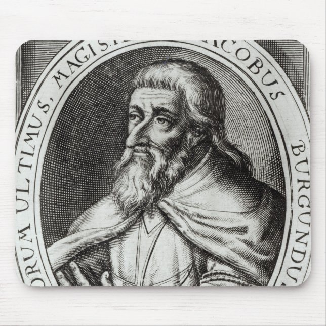 Jacques de Molay  Master of Knights Templars Mouse Pad (Front)
