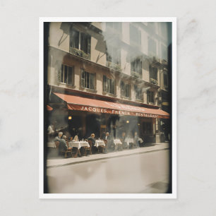 Jacques French Restaurant 1940s Chicago Postcard