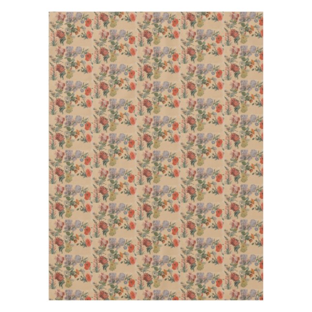 Jacques Laurent Agasse Studies of Summer Flowers Tablecloth (Front)