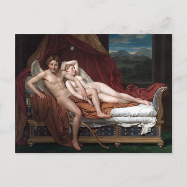 Jacques-Louis David Cupid and Psyche Postcard (Front)