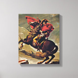 Jacques-Louis David - Napoleon crossing the Alps Canvas Print