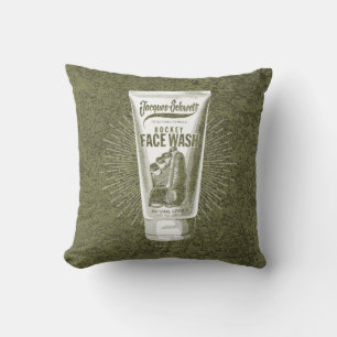 Jacques Schwett Hockey Face Wash Throw Pillow