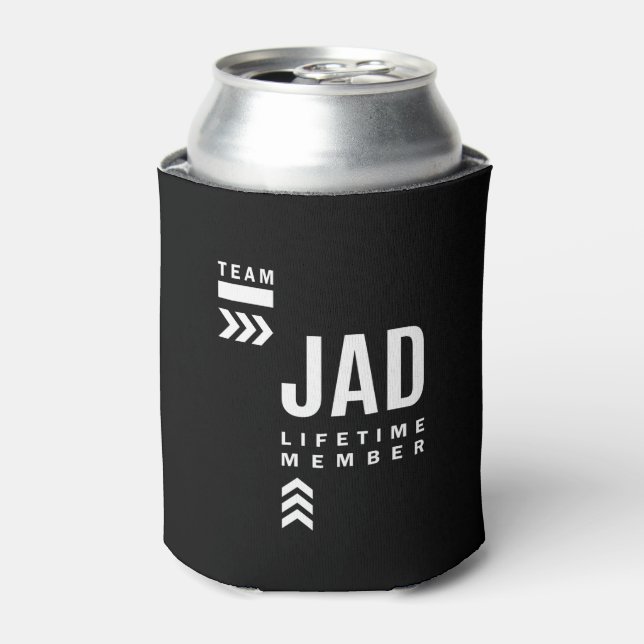 Jad Personalized Name Birthday Gift Can Cooler (Can Front)