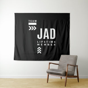 Jad Personalized Name Birthday Gift Tapestry