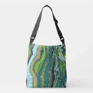 Jada 3 Crazy Green Abstract Tote