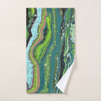Jada 3 Crazy Green Abstract Towel