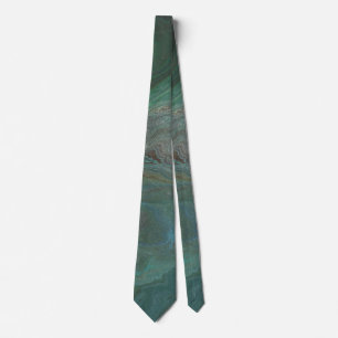 Jade 2 Deep Green Abstract Tie