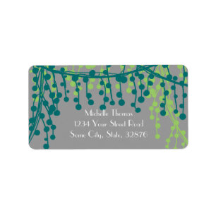 Jade and Grey Return Address Label