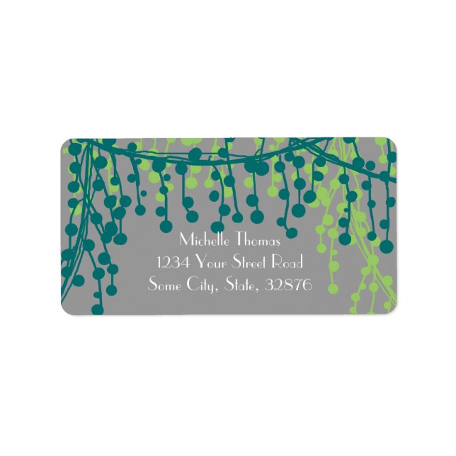 Jade and Grey Return Address Label (Front)
