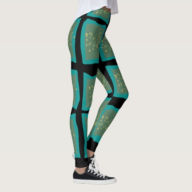 Jade and Turquoise with Gold Leggings (Right)