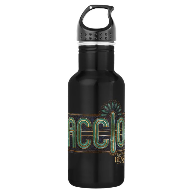 Jade Art Deco ACCIO™ Spell Graphic 532 Ml Water Bottle (Front)