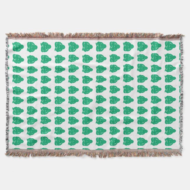 Jade Asian Moods Buddah Boys Throw Blanket (Front)