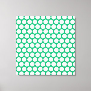 Jade Asian Moods Ikat Dots Canvas Print