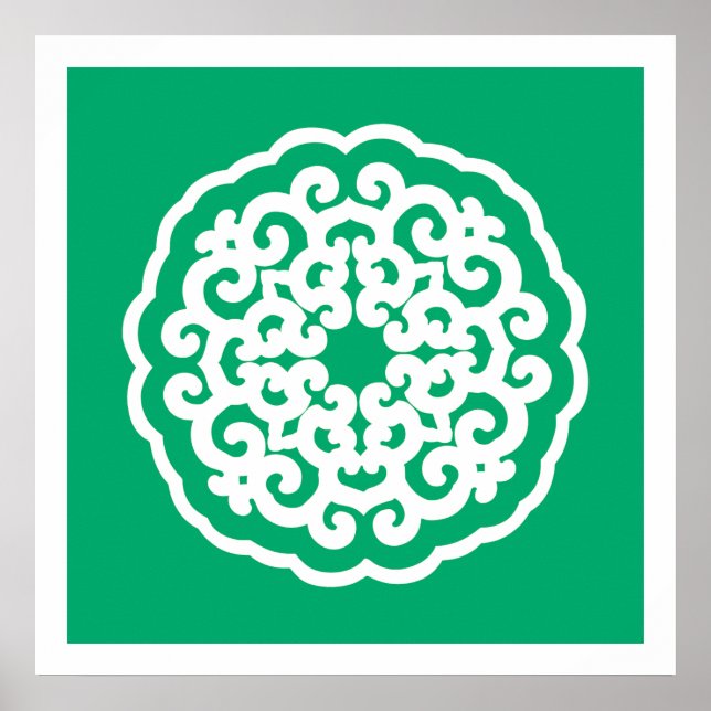 Jade Asian Moods Mandalla Poster (Front)