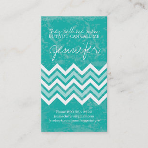 Jade Chevron Mommy Cards