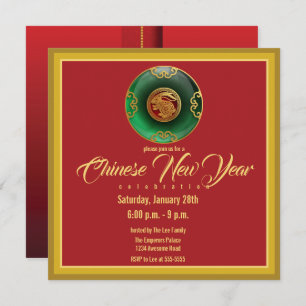 Jade Chinese New Year of the Rabbit Invitation