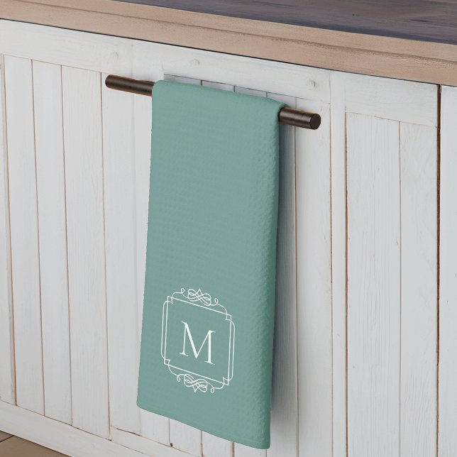 Jade | Classic Frame Monogram Kitchen Towel (Creator Uploaded)