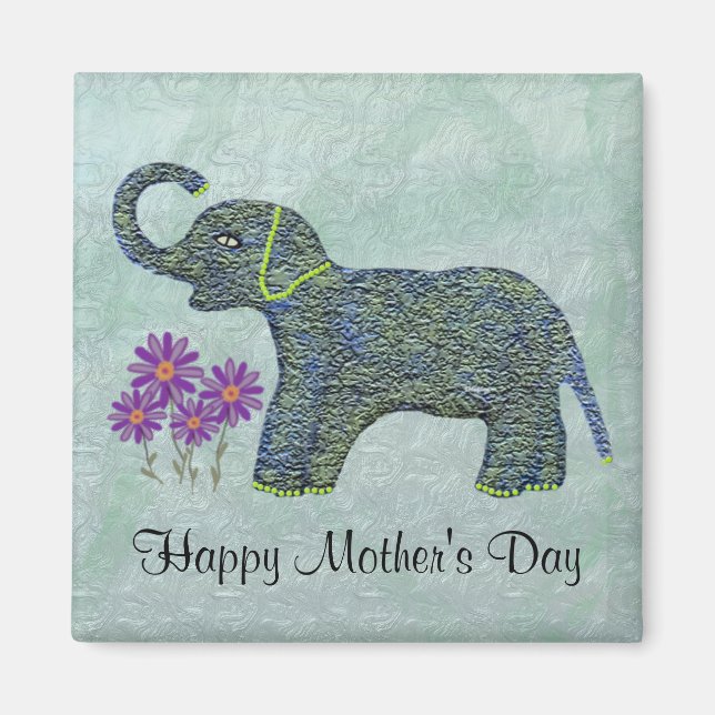 Jade Elephant Mother's Day Magnet (Front)