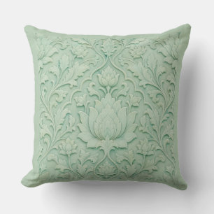 Jade Garden — Pale Celadon Persian Throw Pillow