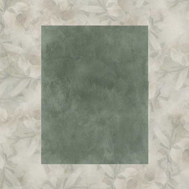 Jade Green and Floral Scrapbook Paper (Creator Uploaded)