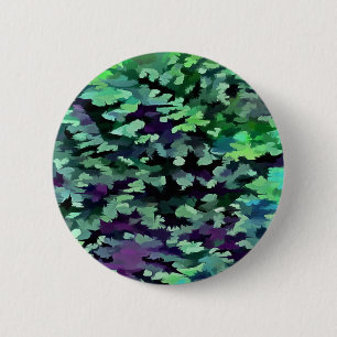 Jade Green and Purple Camouflage Pattern 2 Inch Round Button