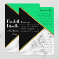 Jade Green Art Deco Wedding Additional Information
