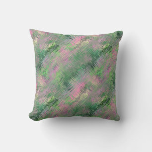 Jade Green Crystal Gel Pattern Throw Pillow