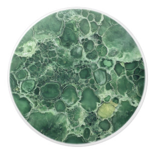 Jade Green Gemstone Pattern Ceramic Knob