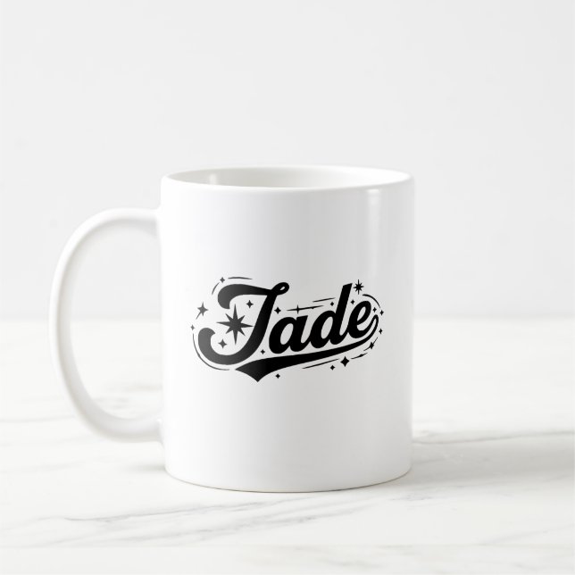 Jade name first last family gifts coffee mug (Left)