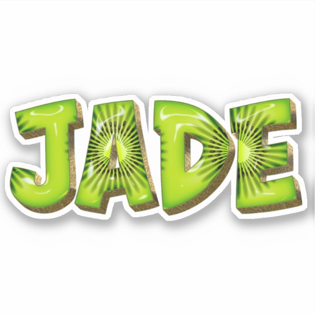 Jade Name Kiwi Design Autocollants (Devant)