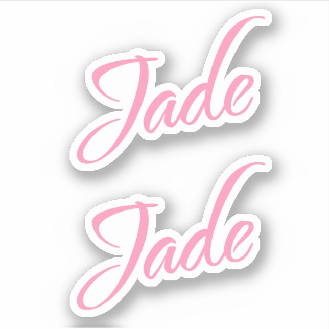 Jade Nom décoratif en rose x2 Sticker (Devant)