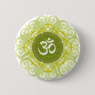 Jade Om Mandala Button
