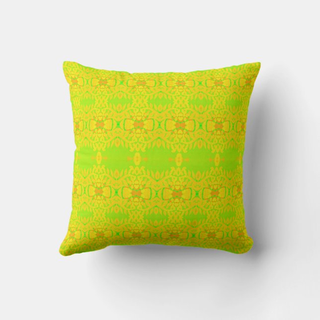 Jade Radiance Throw Pillow (Back)