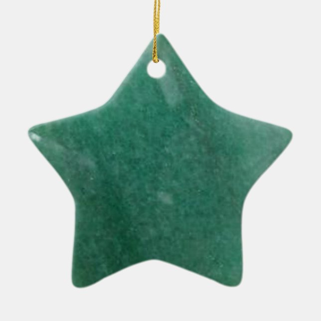 Jade Star Ceramic Ornament (Front)